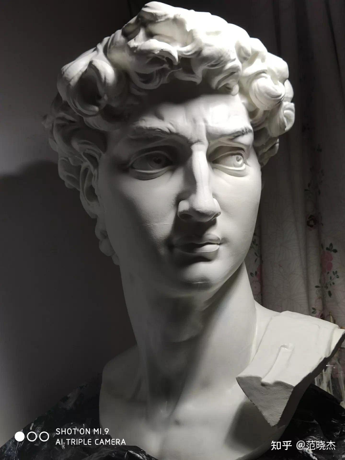 石膏像大卫眼睛怎么这么大呀米开朗基罗用夸张的方法刻出来大卫石膏像