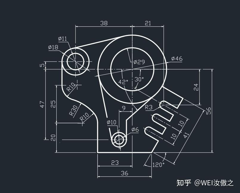 CAD-机械零件dwg格式练习图 - 知乎