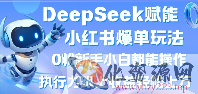 DeepSeek赋能小红书爆单玩法0粉新手小白都能操作，执行力跟上收益轻松上W，懒人勿做