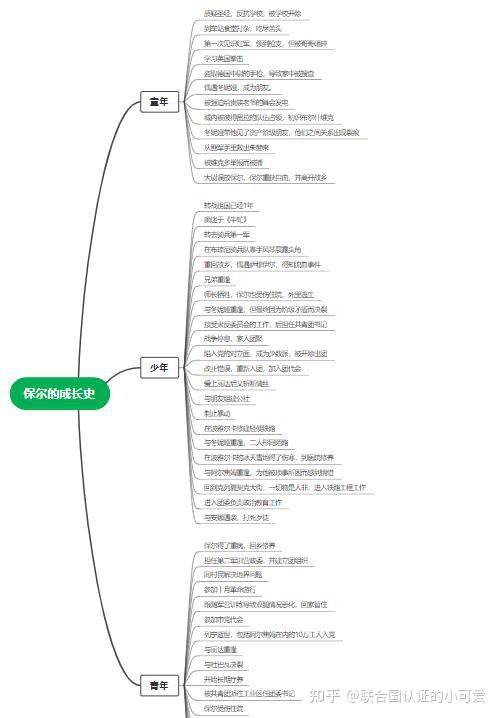 有没有关于保尔柯察金的成长史的思维导图? - 知乎