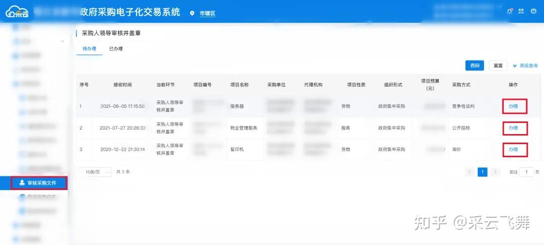 公采云电子交易系统采购人如何审核采购文件？ - 知乎