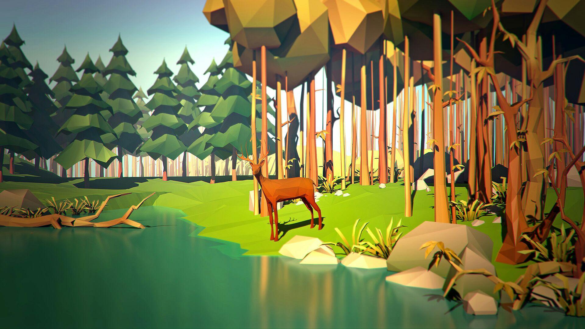 low poly 风格的壁纸去哪里下载比较好? - 知乎