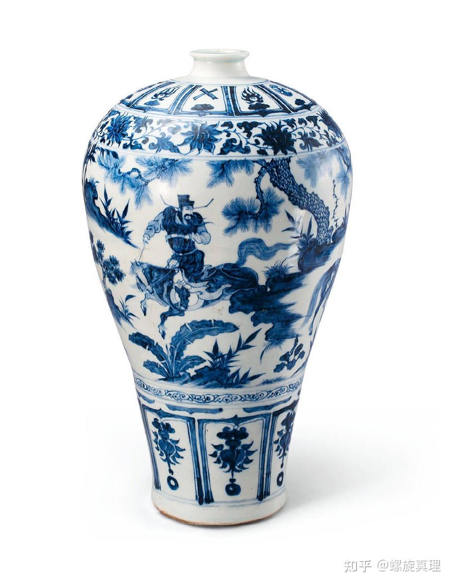 中国古美術✦青花釉裏紅捏花蕭何月下で韓信を追う梅瓶✦文房具・純手描き・陶芸・花瓶 元青花釉里紅蕭何月下追韓信梅瓶仿古瓷器古董古玩收藏擺件| 協貿