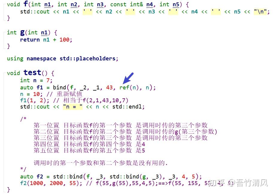 std::bind绑定函数调用参数 - 知乎