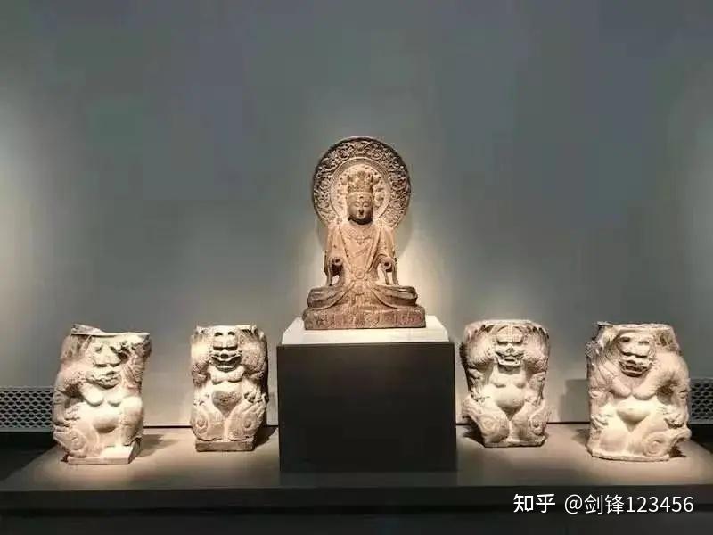 唐代 山西省天龍山石窟出土 砂岩雕観音佛頭 台 仏頭佛像仏教美術 WWFT061 石造如来倚像〈（頭部欠失）／（旧天龍山石窟仏）〉 文化遺産