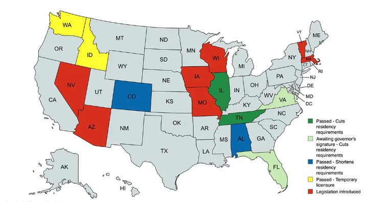 继田纳西州之后,美国又有多个州放宽img法规?