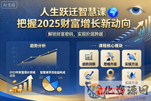 人生跃迁智慧课，把据2025财富增长新动向