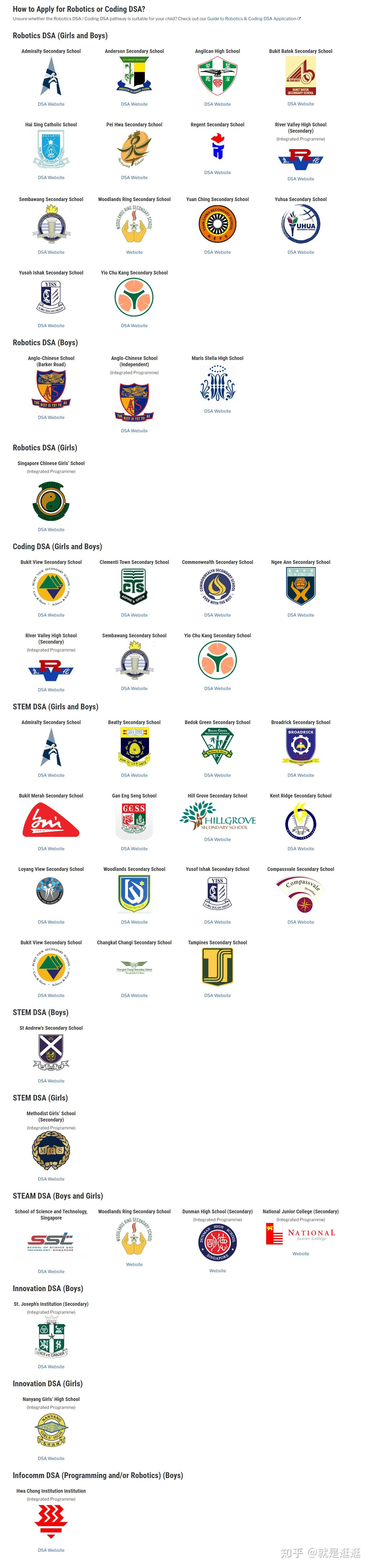 2023年新加坡中学和初级学院的直接招生计划(DSA) - 知乎