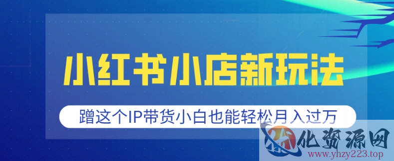 小红书小店新玩法，蹭这个IP带货，小白也能轻松月入过W【揭秘】