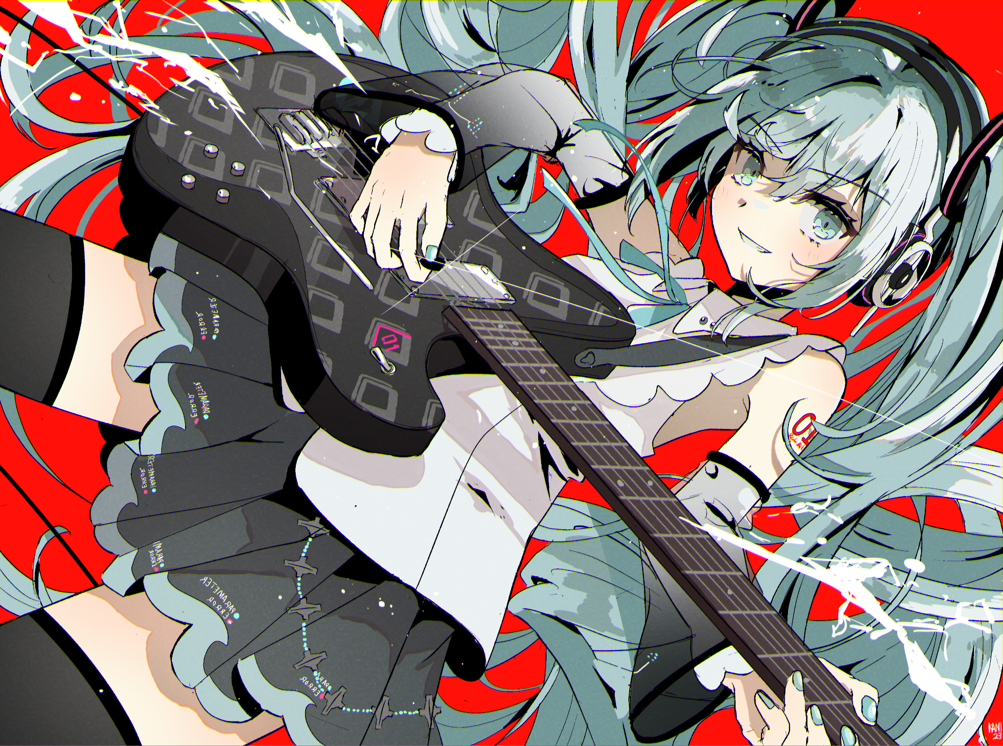 有没有初音未来弹吉他的图片?