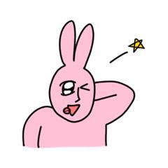 粉红兔表情包原图图片
