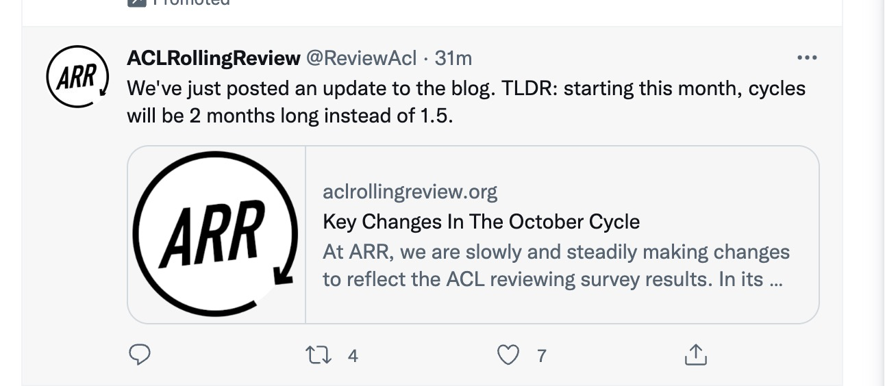 ACL ARR 2022 September什么时候出结果？ 知乎
