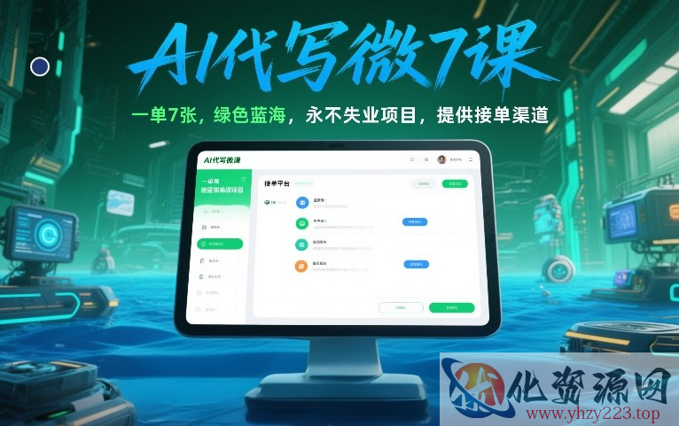 AI代写微课，一单7张，绿色蓝海，永不失业项目，提供接单渠道！
