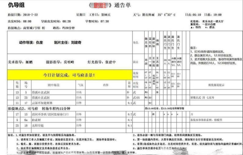 安捷秀通告单与剧组传统通告单有什么区别