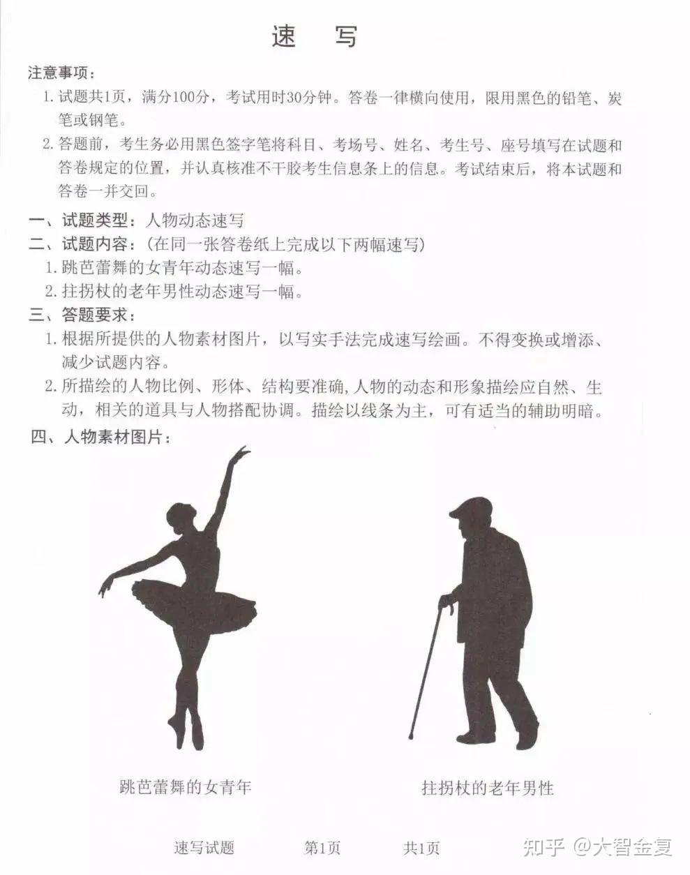 考题分析！2023年山东省美术统考真题解读、范画示例 - 知乎