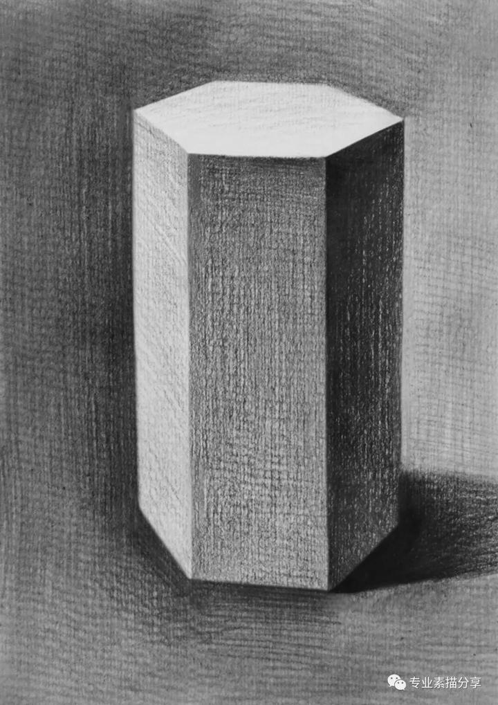 素描石膏几何体-六棱柱