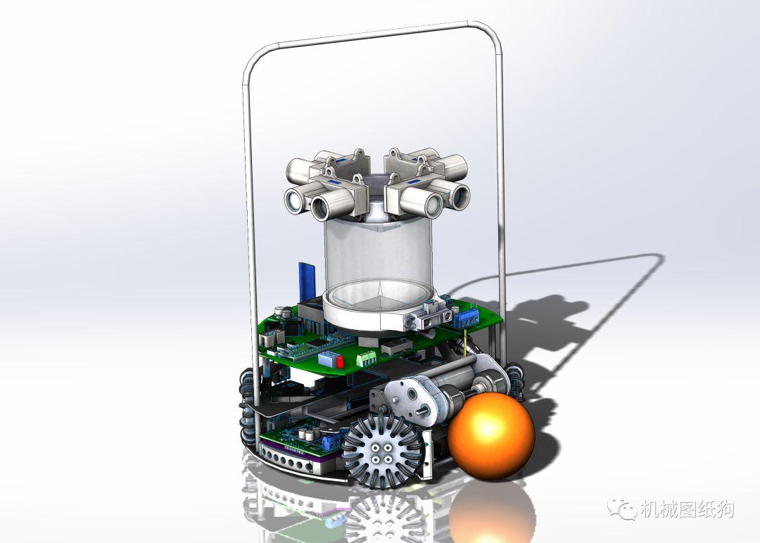 機器人robocupjuniorrobot2019soccer機器人車圖紙step格式