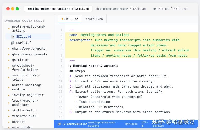 Codex Skill File Structure Example 3k Stars 的 Codex Skills 合集,价值远超Codex本身 - 知乎