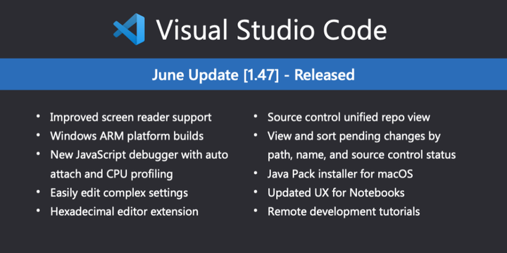 VS Code 1.47 发布！全新的 JavaScript debugger 来了！ - 知乎