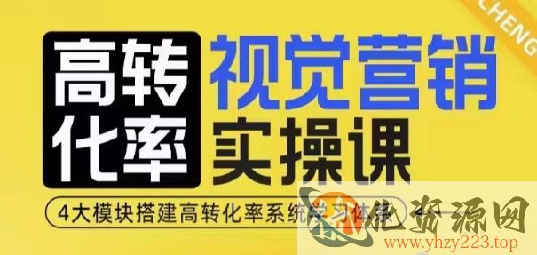 高转化率·视觉营销实操课，4大模块搭建高转化率系统学习体系