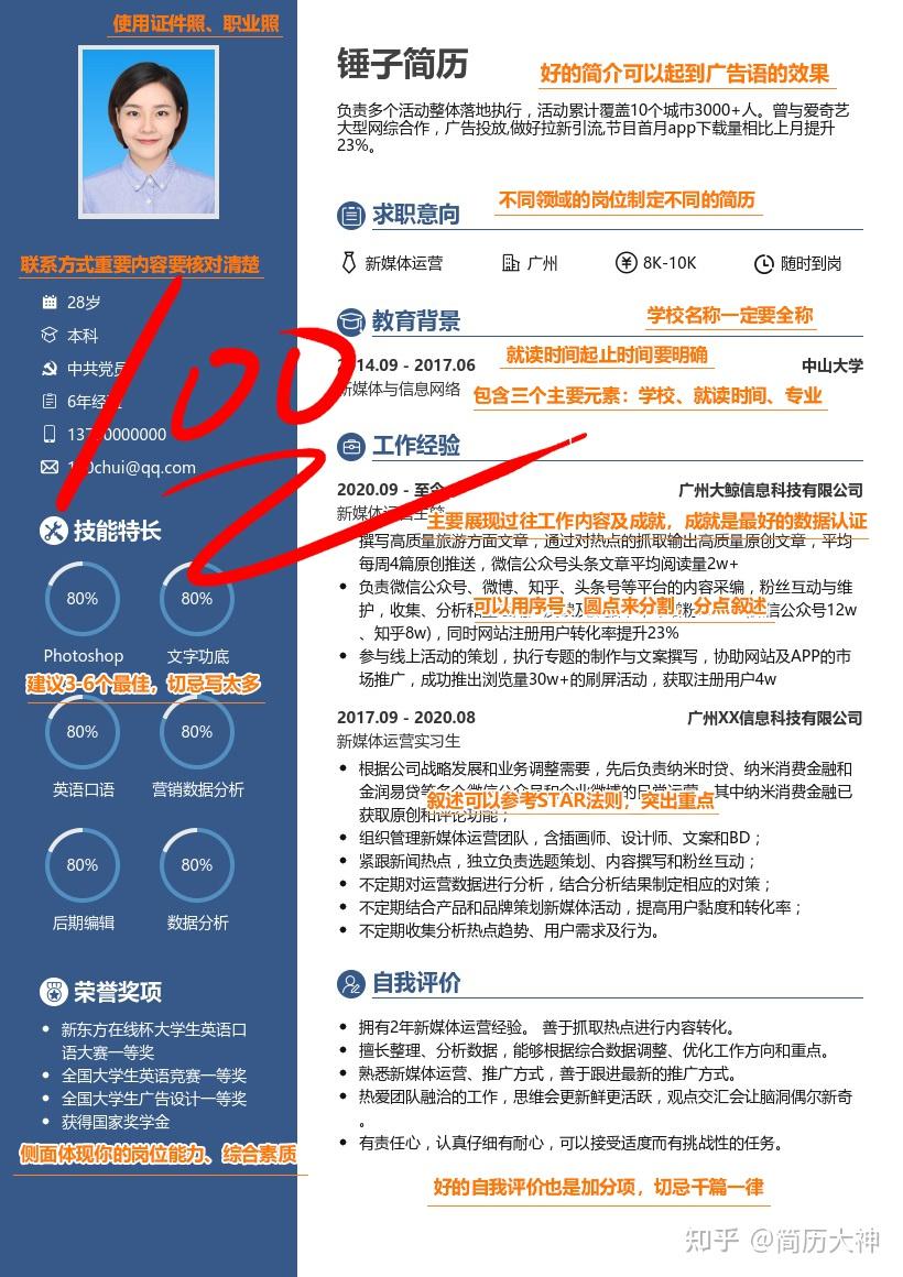 简历怎么样写可以让人眼前一亮呢？ - 知乎