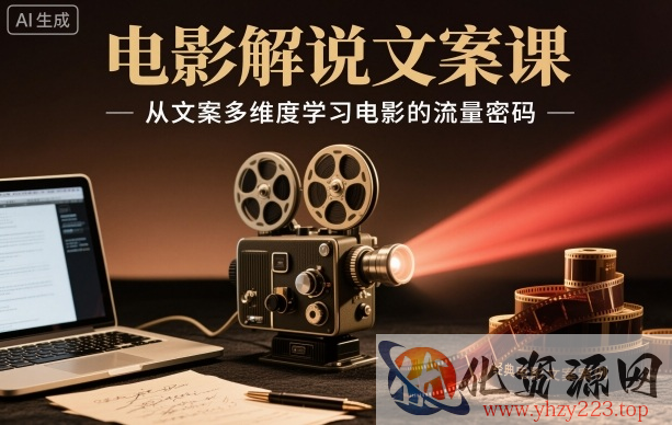 电影解说文案课，从文案多维度学习电影的流量密码