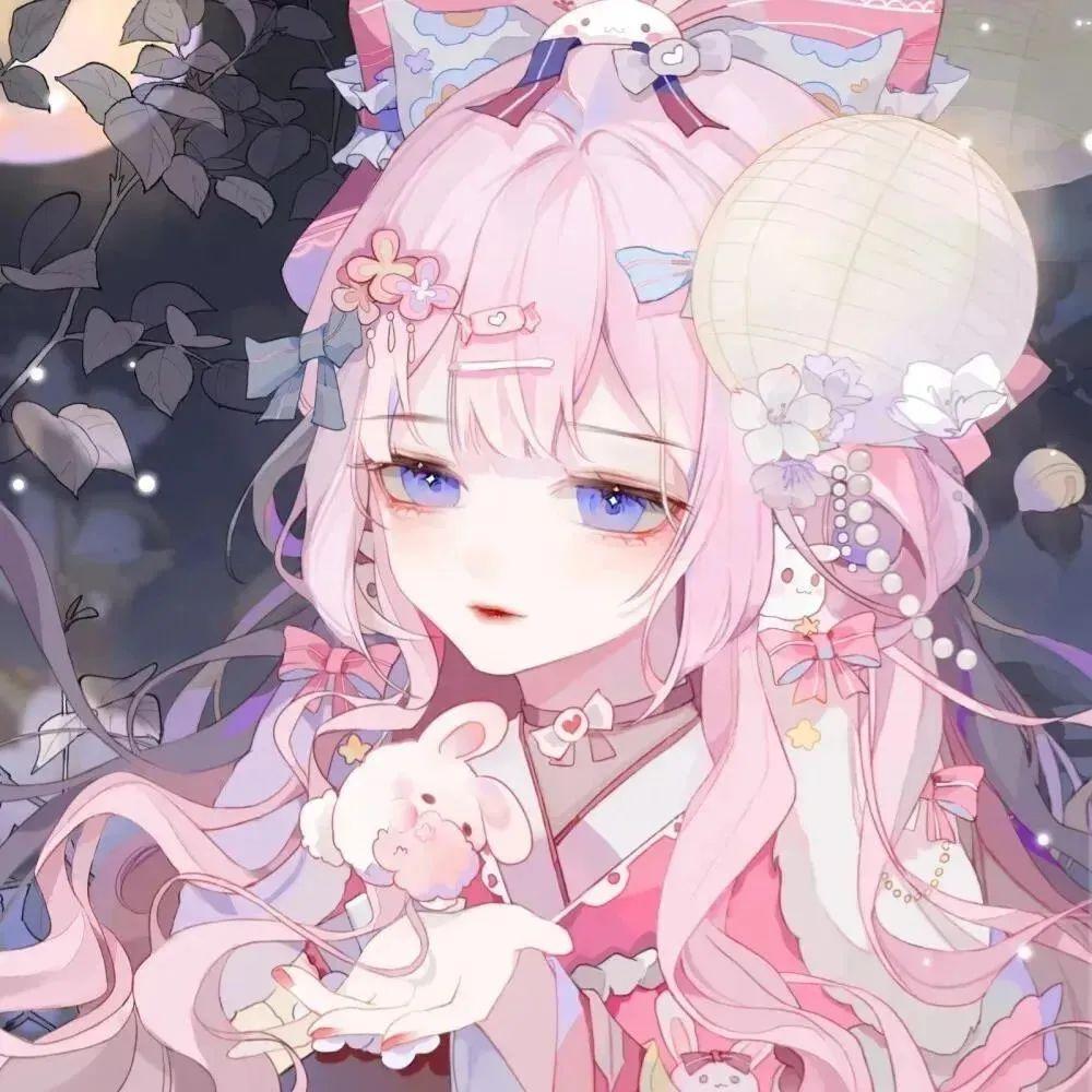 有没有可爱,软萌,偏粉的动漫头像,要偏粉色系的,简约的符合以上条件