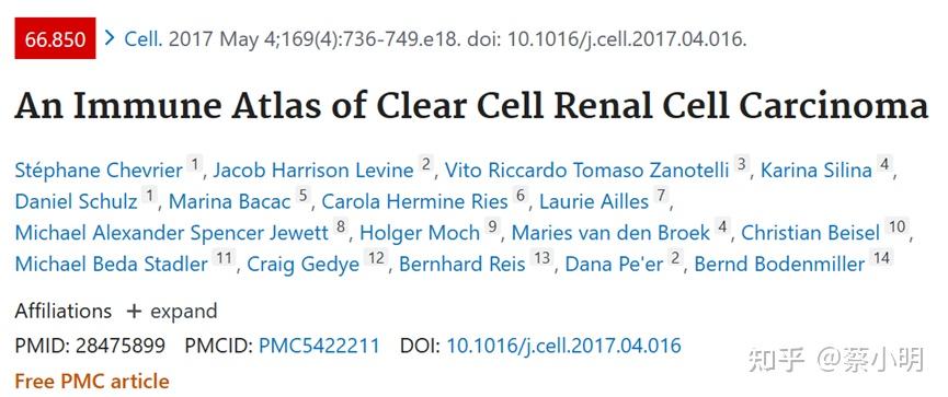 NID237_An Immune Atlas of Clear Cell Renal Cell Carcinoma - 知乎