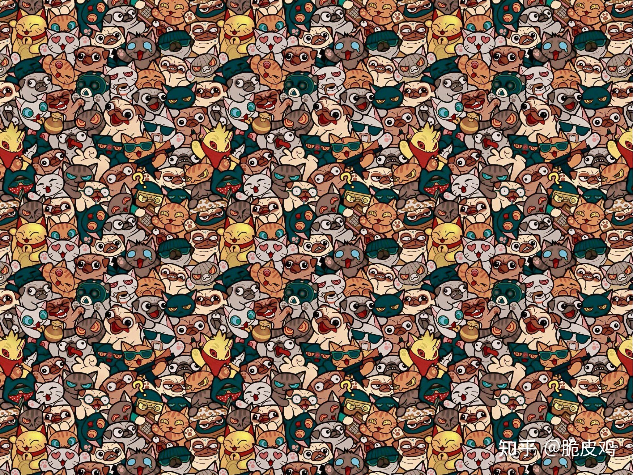 有没有csgo上面的猫猫狗狗图案的壁纸求