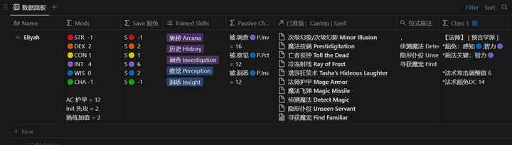 笔记工具里录dnd 角色卡 属性值 Notion 102 知乎