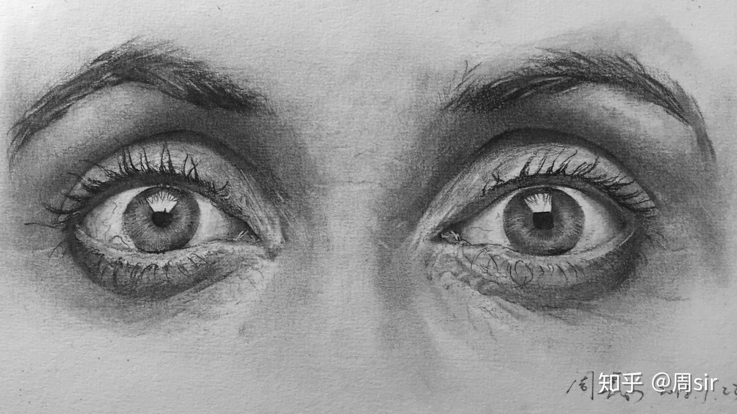 素描绘画中眼睛到底该怎么画？ - 知乎