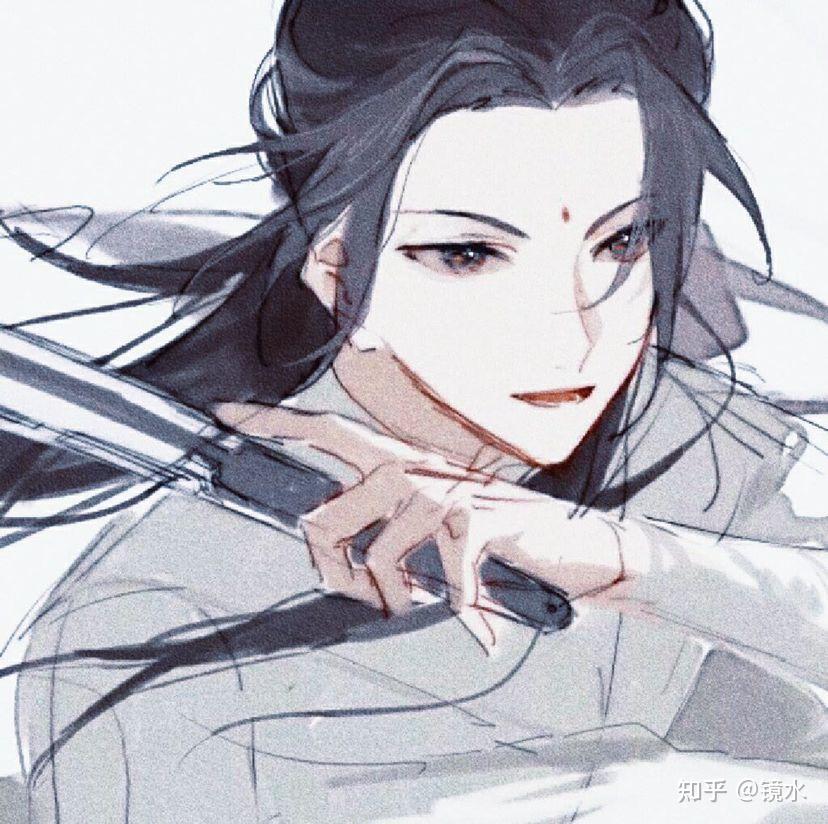 找一张白衣执扇书生的古风动漫头像