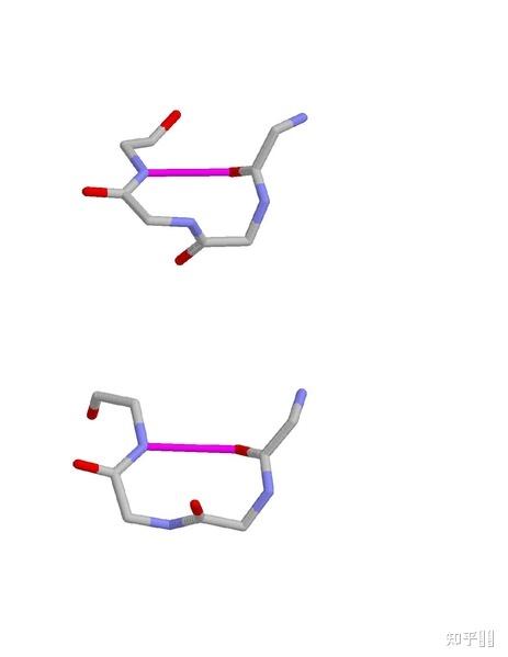 怎么理解杨荣武生物化学原理28页中肽链的β转角的i型和ii型区别在于
