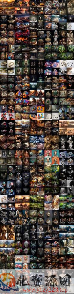 460+专业Midjourney珠宝摄影AI提示词戒指，项链-耳环-手链-宝石等，立即开始创作珠宝艺术插图3