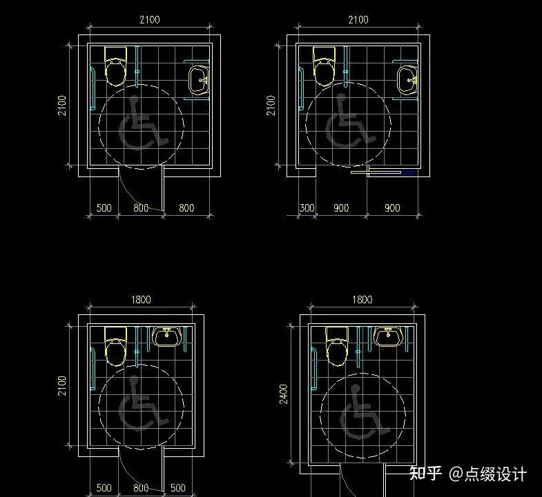 室内设计工装卫生间丨无障碍卫生间丨设计规范+图块+模板+图集丨17M - 知乎