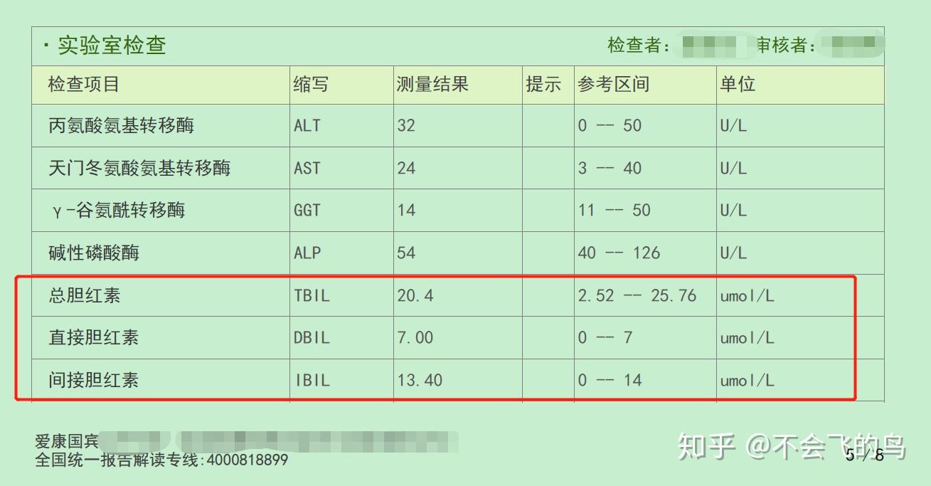 總膽紅素和間接膽紅素偏高