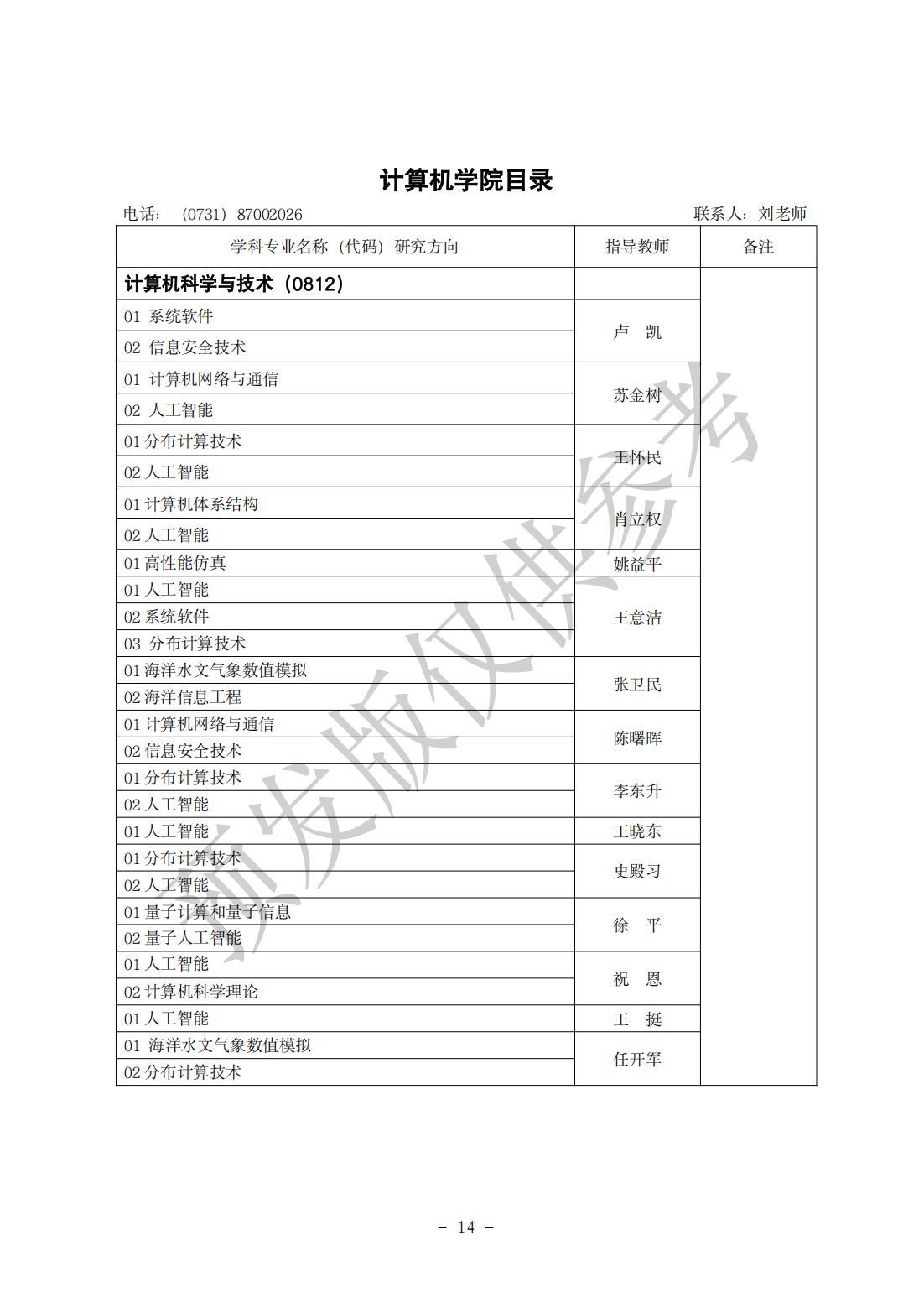 国防科技大学计算机学院2026年博士招生专业目录 - 知乎