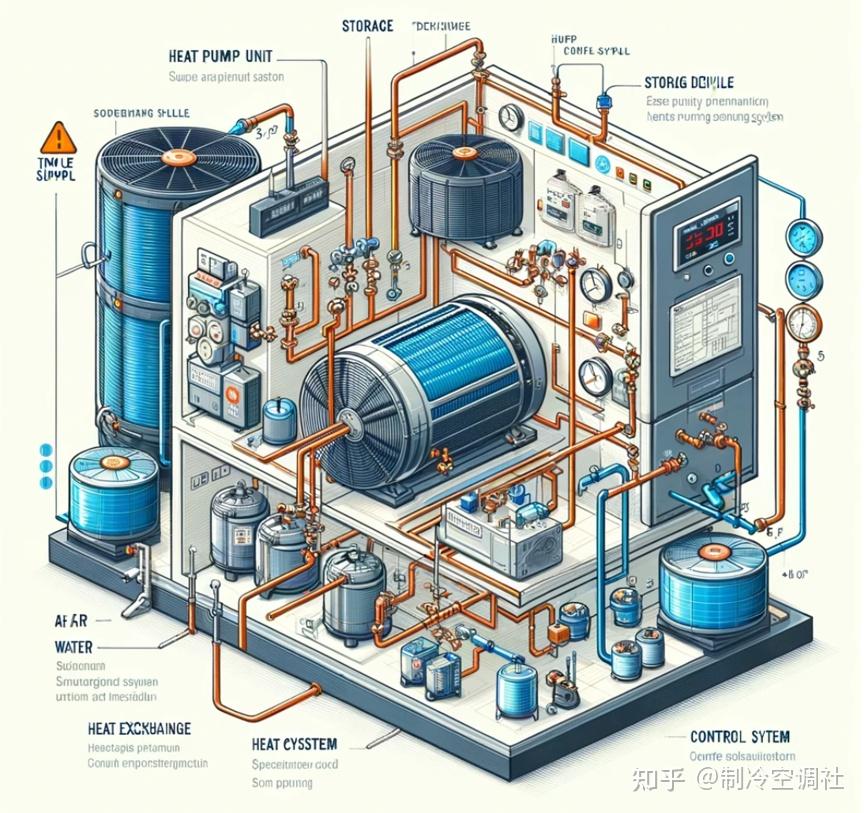 空气源热泵内部结构图图片