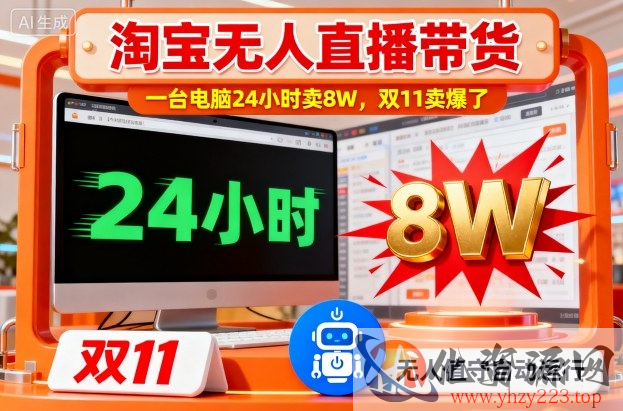 淘宝无人直播带货，一台电脑214小时卖8W，双11卖爆了【揭秘】