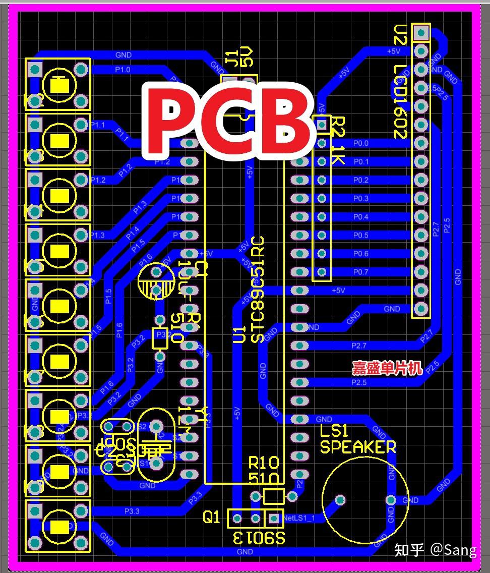 51单片机的篮球计分器液晶LCD1602显示 proteus仿真C语言程序+原理图+PCB+设计报告 - 知乎