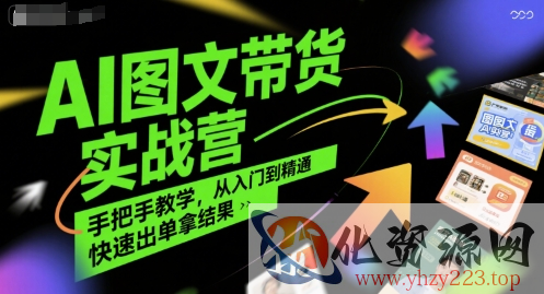 AI图文带货实战营，手把手教学，从入门到精通，快速出单拿结果