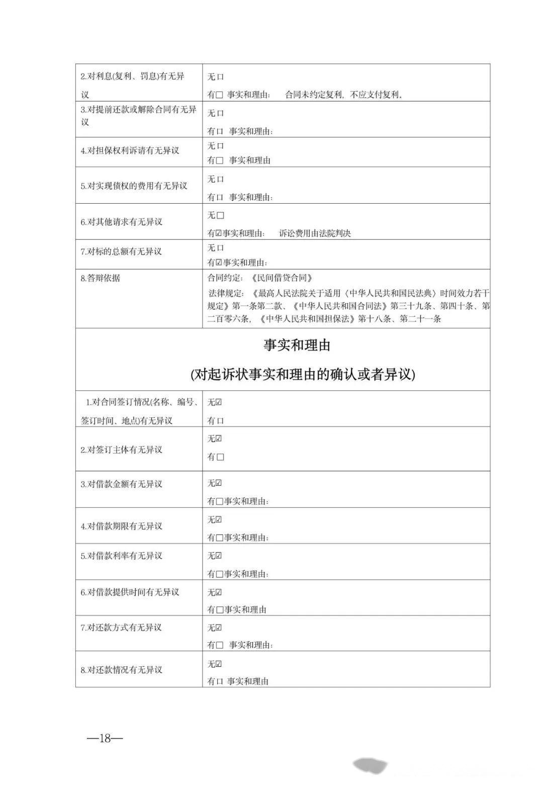 民间借贷答辩状模板和实例参考(2025法院版) - 知乎