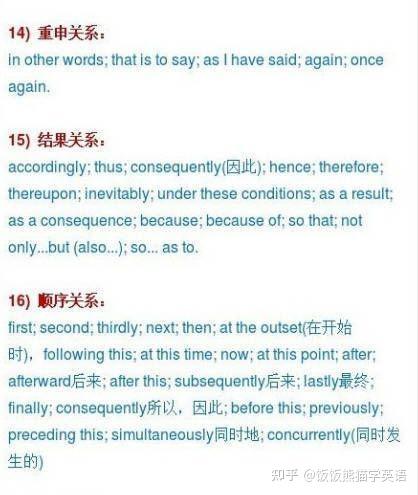 【写作必备】各种连接词汇总 - 知乎
