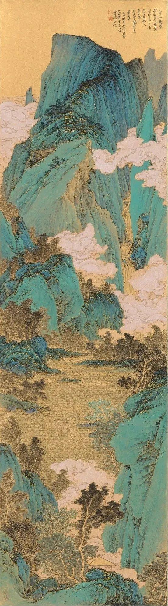 【国画天地】李圣峰青绿重彩山水画作品欣赏