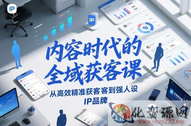 内容时代的全域获客课，从高效精准获客到强人设IP品牌