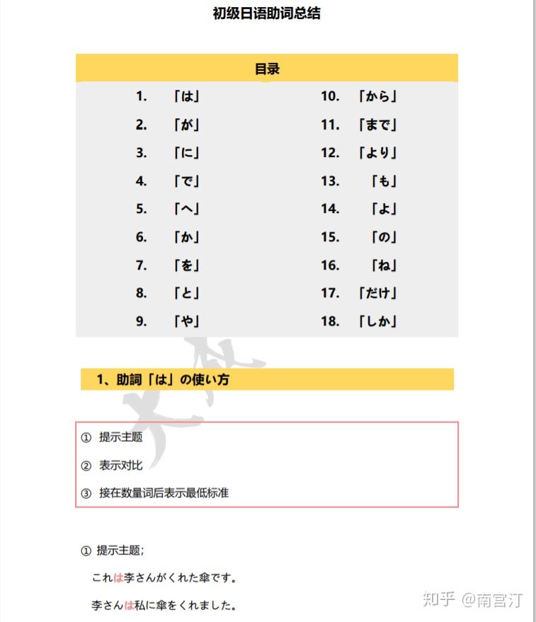 【合集】日语中的58个助词你知道吗? - 知乎