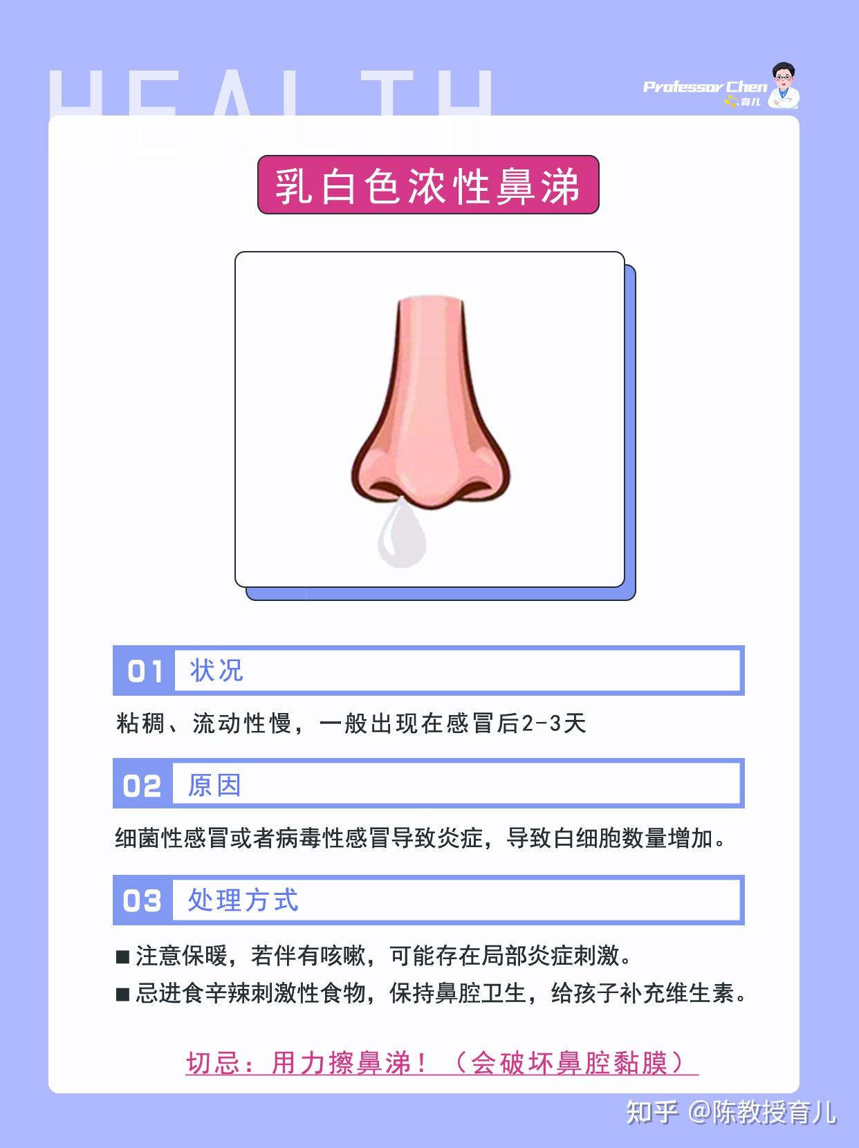 宝宝😷感冒,1分钟从鼻涕颜色看出宝宝的身体状况 - 知乎