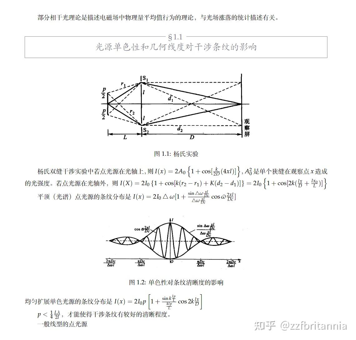 部分相干光理论 知乎 