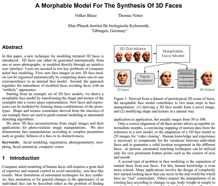 A Morphable Model For The Synthesis Of 3d Faces笔记 知乎 2542