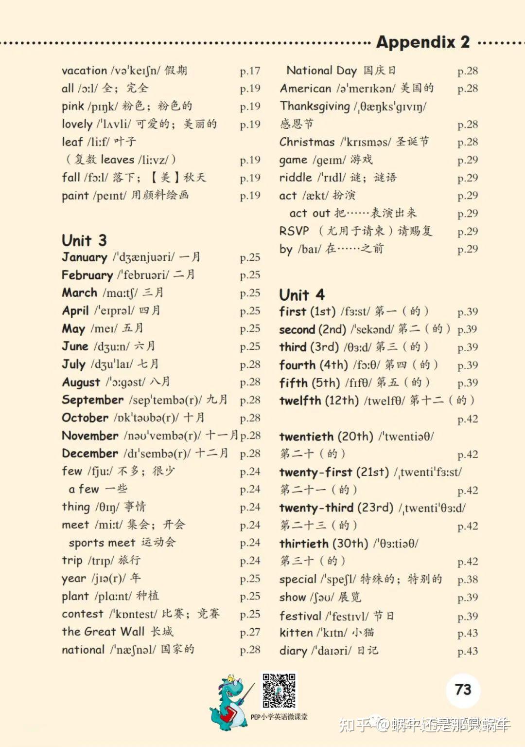 PEP英语(3年级起点)1-6年级单词表 - 知乎